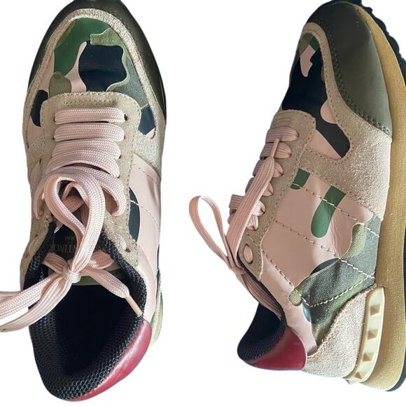 Valentino Garavani Rockrunner Sneakers – Multicolor Camo, Size 7 - Picture 6 of 11